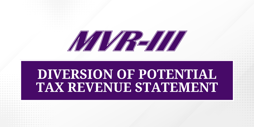 “MVR-II” above the title “Diversion of Potential Tax Revenue Statement.”