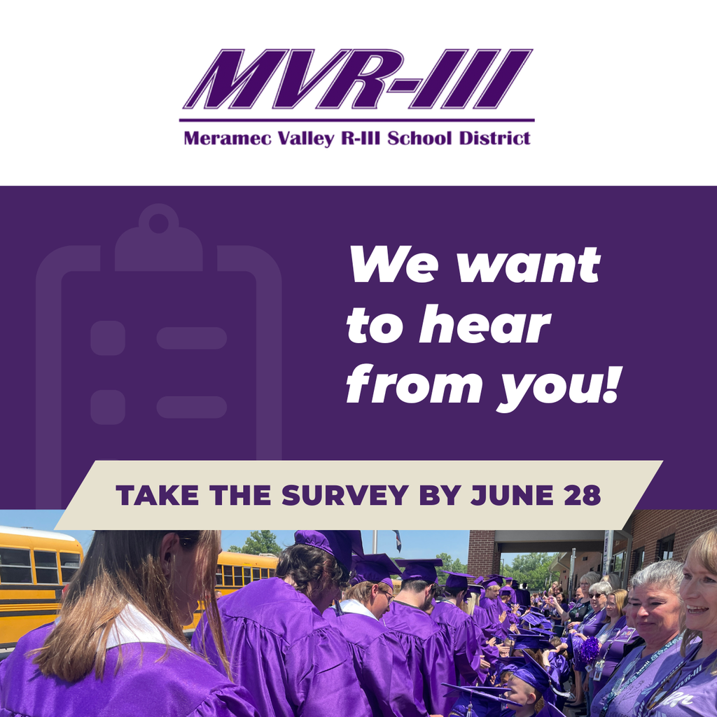 We want to hear from you, survey ends June 28, with MVR-III logo.