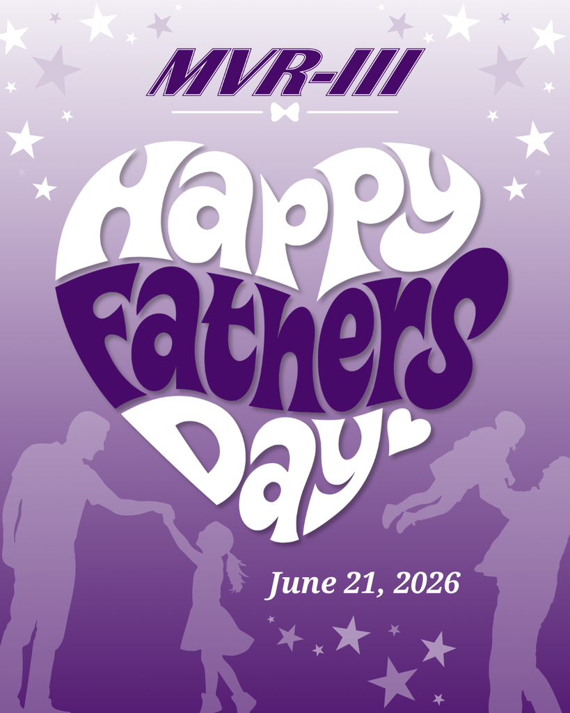 Purple Father’s Day tribute featuring silhouettes of parents and children, with the message “Happy Father’s Day” and the date June 21, 2026.