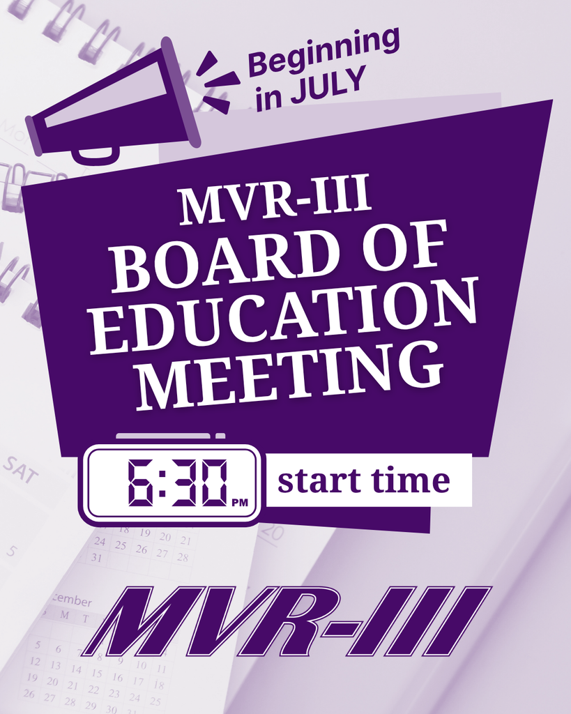 Board of Education Meeting Time Change for 2026-27 School Year.