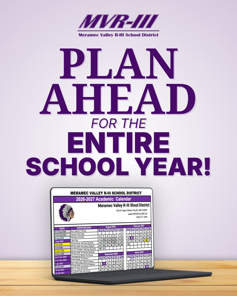 Plan ahead for the entire school year, MVR-III logo, and laptop icon.