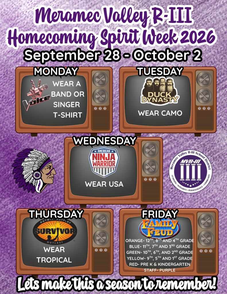 Homecoming 2026 dress-up days schedule.