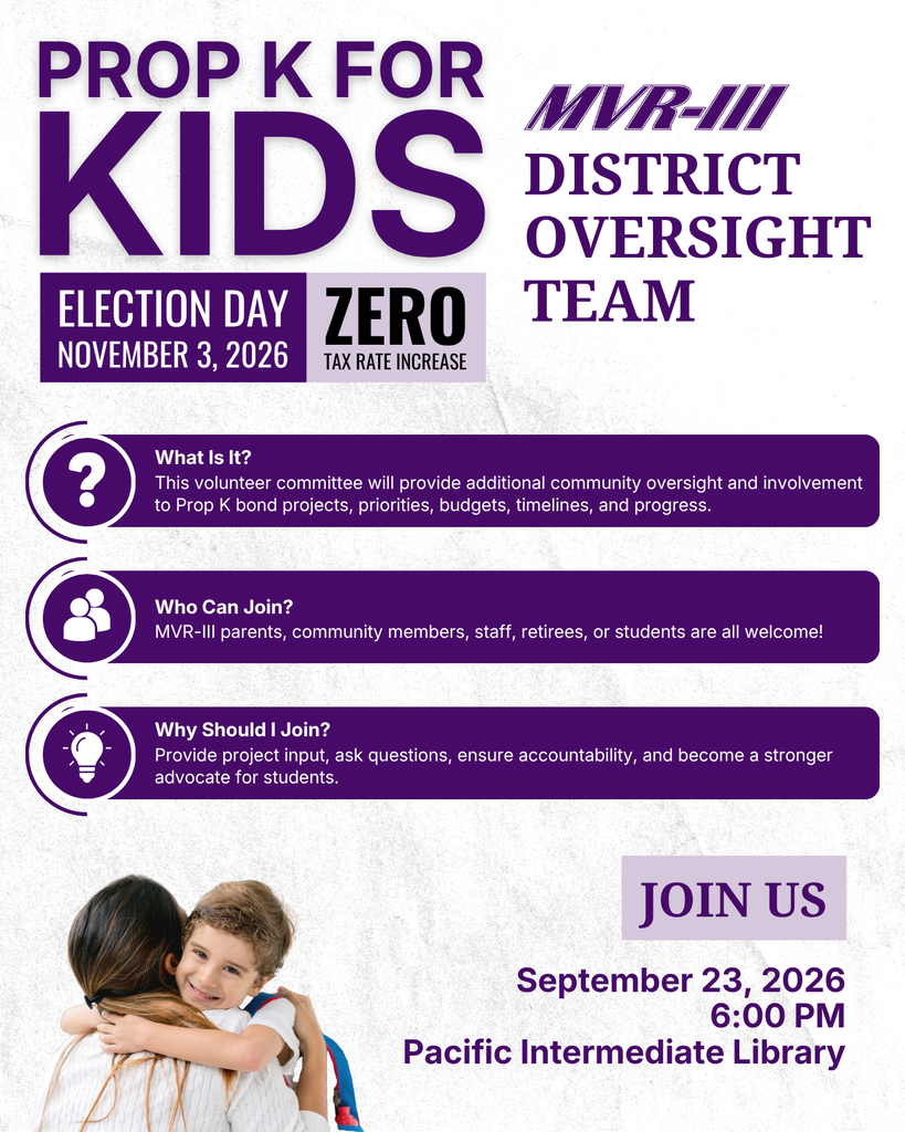 Prop K for Kids District Oversight Team information for first meeting.