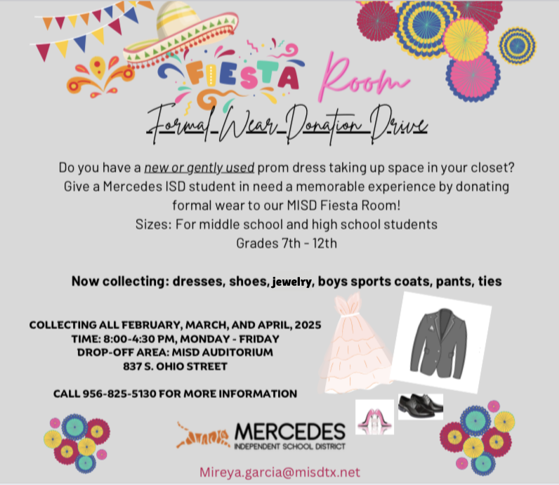 Mercedes ISD Hosts Formal Wear Donation Drive to Support Students | Mercedes ISD Mercedes ISD Hosts Formal Wear Donation Drive to Support Students | Mercedes ISD