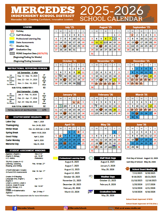 Instructional Calendar