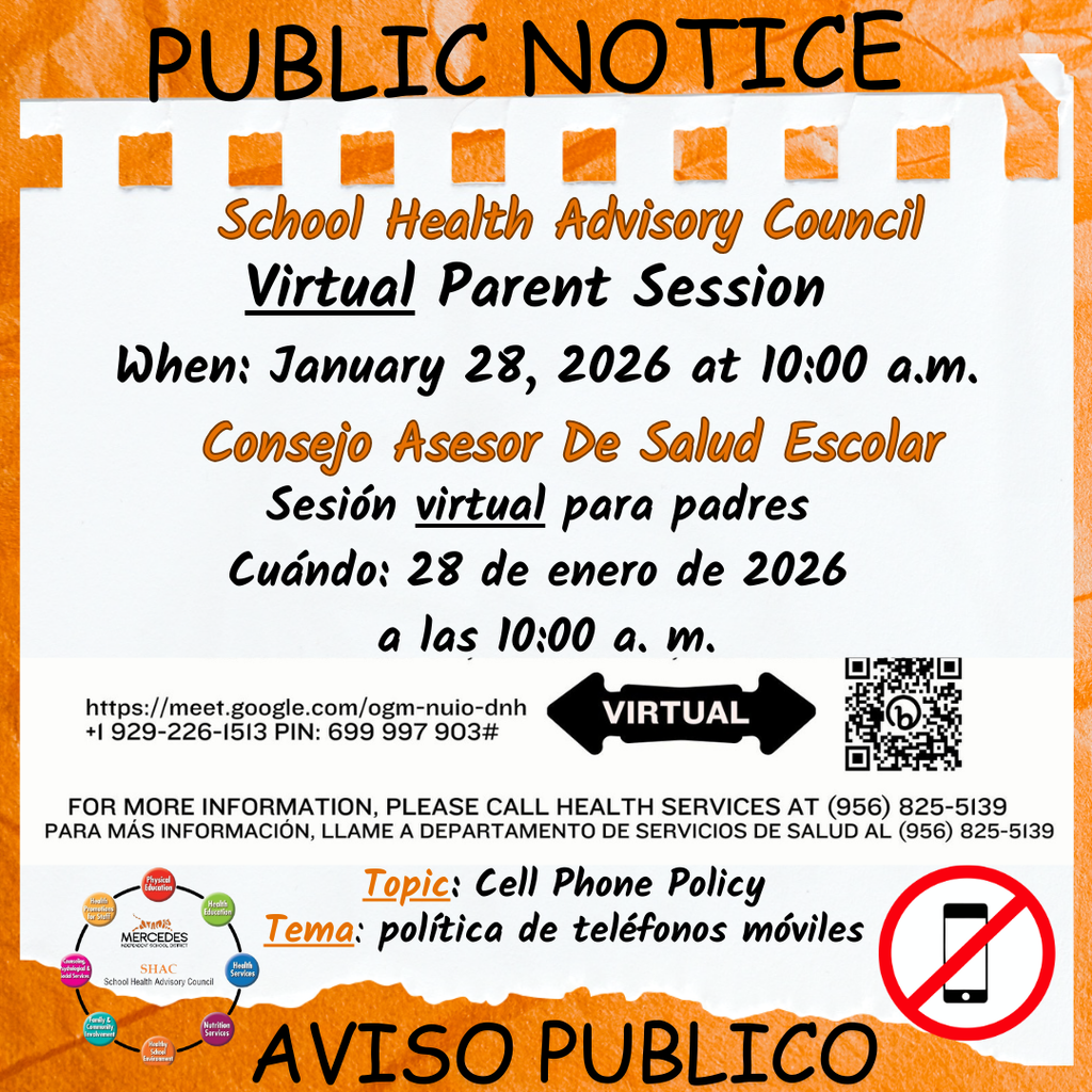 SHAC January 28, 2026 virtual meeting