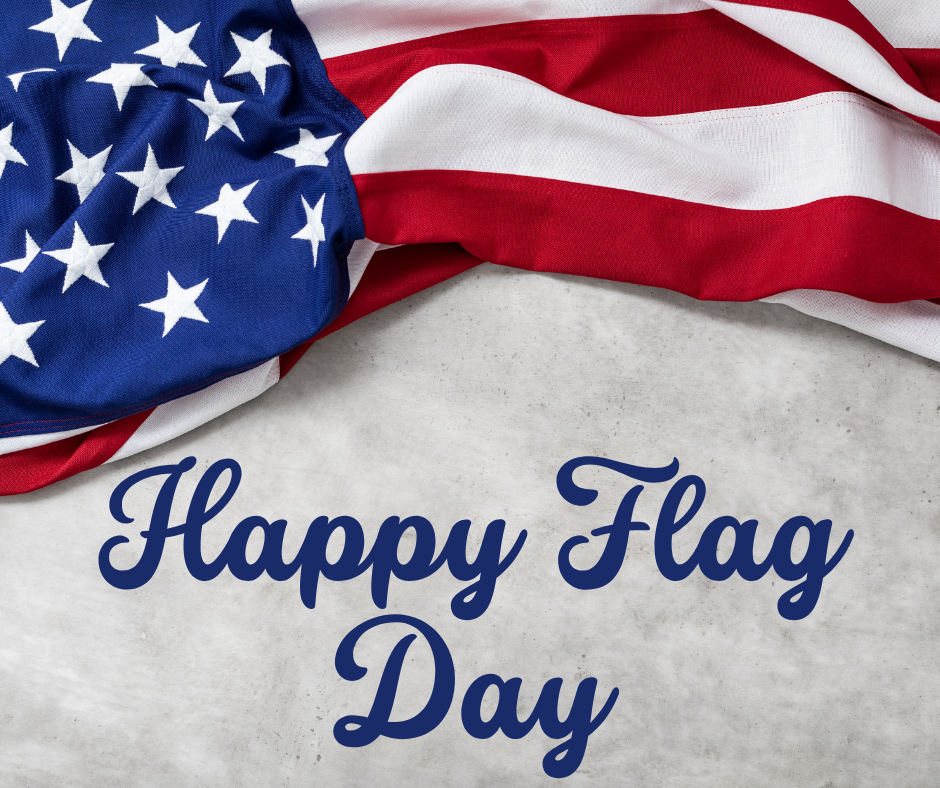 American flag with Happy Flag Day