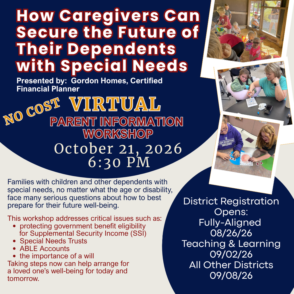 Financial Workshop for caregivers of dependents with special needs