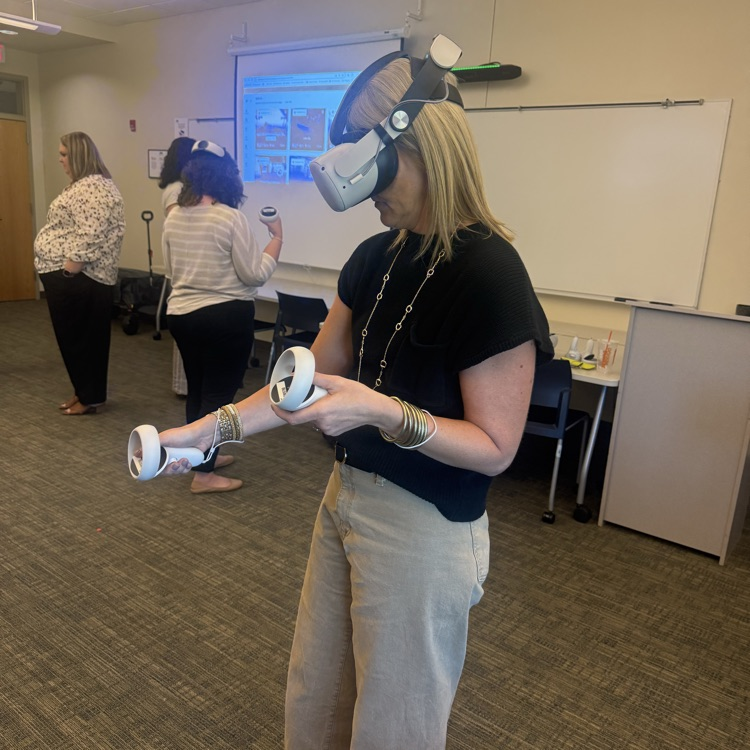 VR goggles training at New River Community and Technical College. 