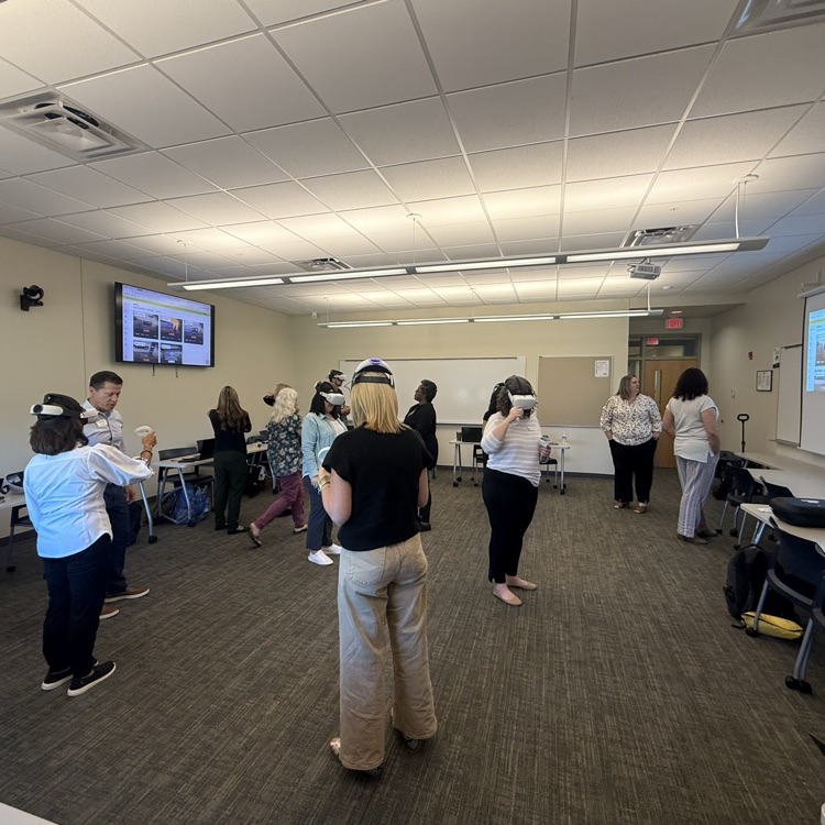 VR goggles training at New River Community and Technical College. 