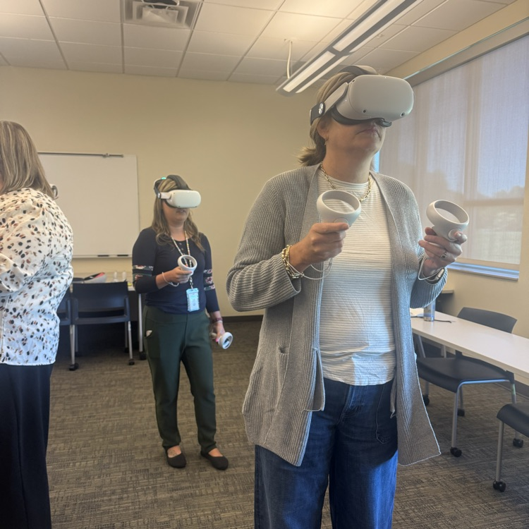 VR goggles training at New River Community and Technical College. 