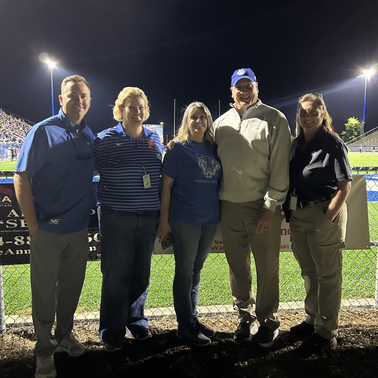 Mr. Toman at the PSHS vs. Oak Hill Football game with PSHS admin and Security Coordinator
