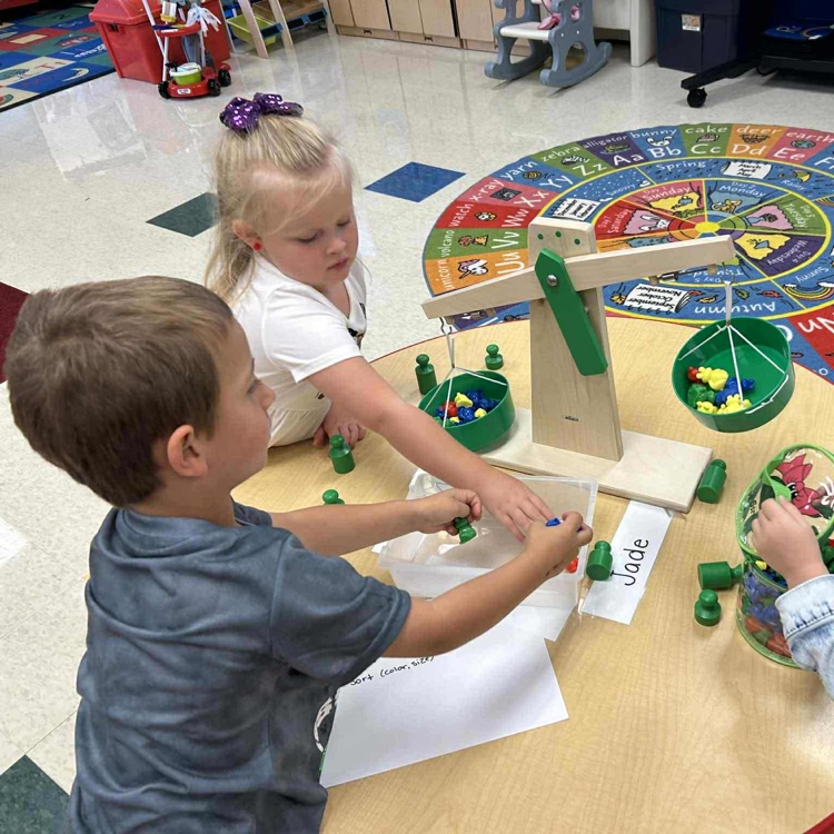 Pre-k students studying Frog Street Curriculum