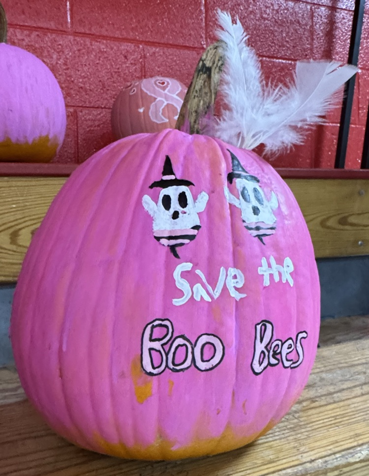 pumpkin with bees on it