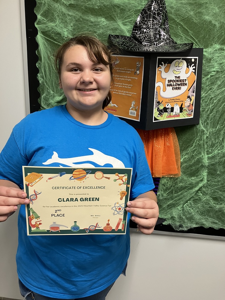 Mountain Valley held its annual Science Fair earlier this week. Congratulations to all our participants and winners!  We're very  proud of you!