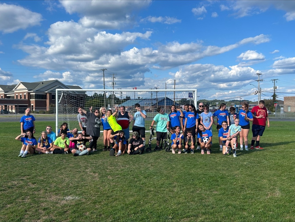 PSHS athletes and coaches helping with Mercer County's Special Olympics event.