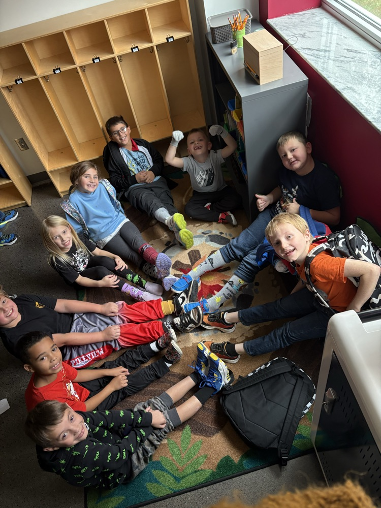 Crazy sock day in Mrs. Fulp's class! 