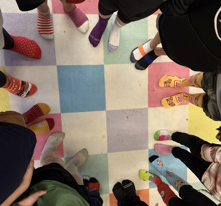 We had lots of crazy socks today in Ms. Thornton's 2nd grade class! 