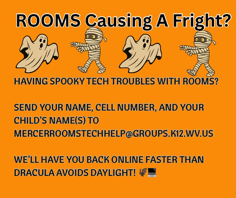 graphic showing how to get help on Rooms communication tool