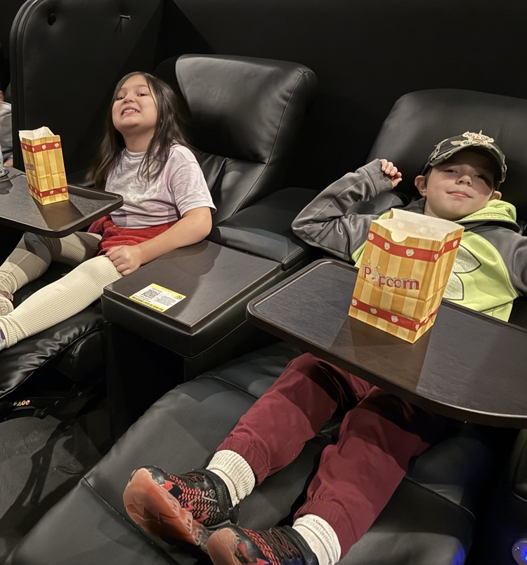 Second and third grade had a great time at the movies watching Grow🎃