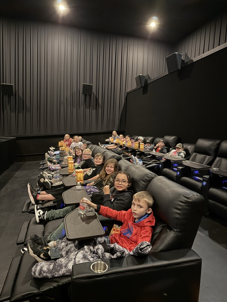 3rd grade enjoyed their time at the movies today 