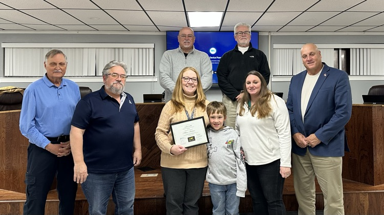 Melissa Meachum being recognized
