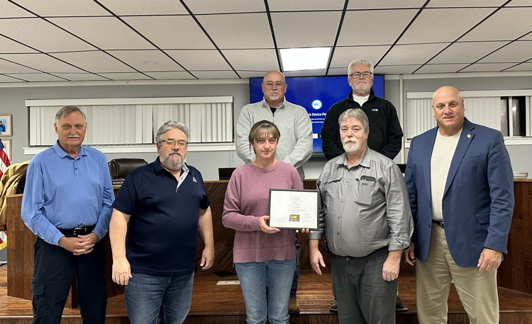 Sara Jones being recognized