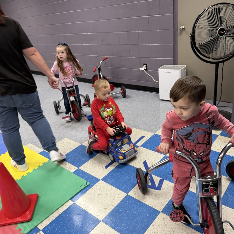 Students enjoying the MCELC Gross Motor Room 