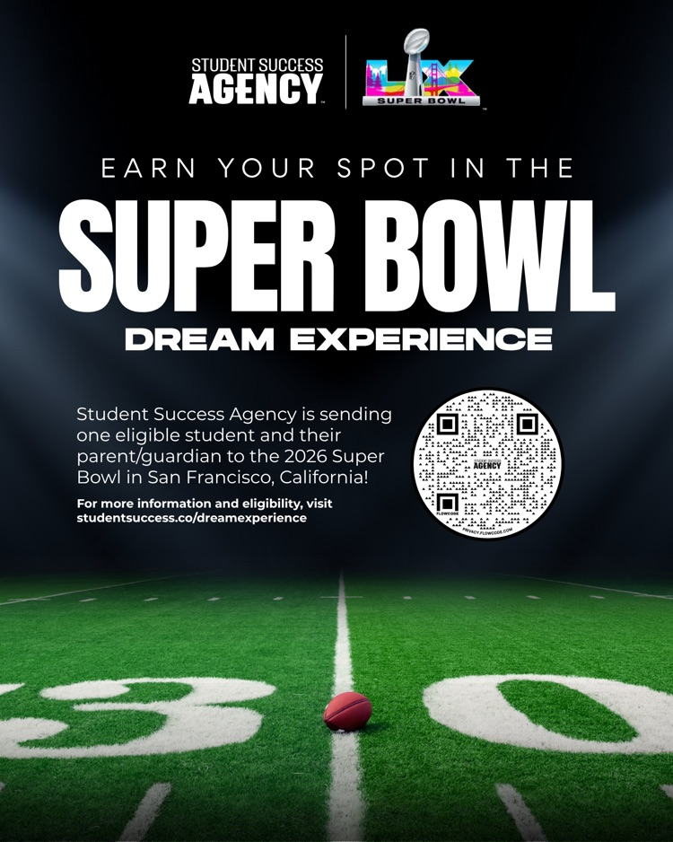 9th and 10th graders can scan the QR code in the picture for a chance to win a trip to the Super 