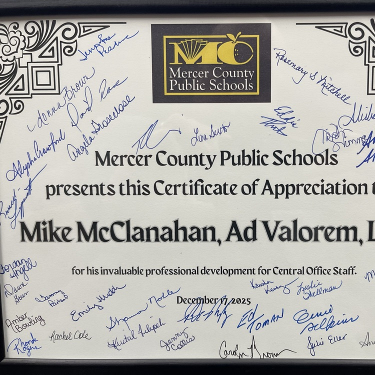 Certificate for Mike McClanahan 