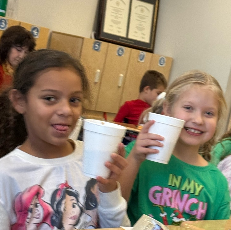 3rd grade enjoyed some hot chocolate while watching The Polar Express