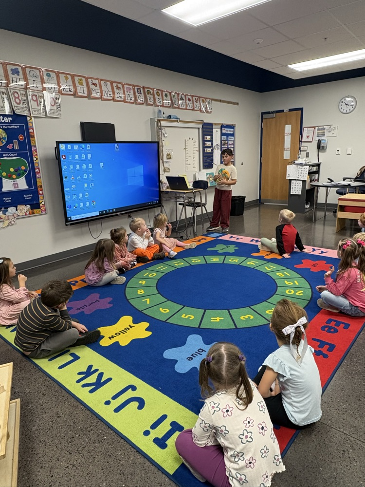 One of Mrs. Fulp's second graders got the opportunity to go to PreK today to talk to them about dinosaurs. We are so proud of him for having the confidence to go and share his dino knowledge with them today! 
