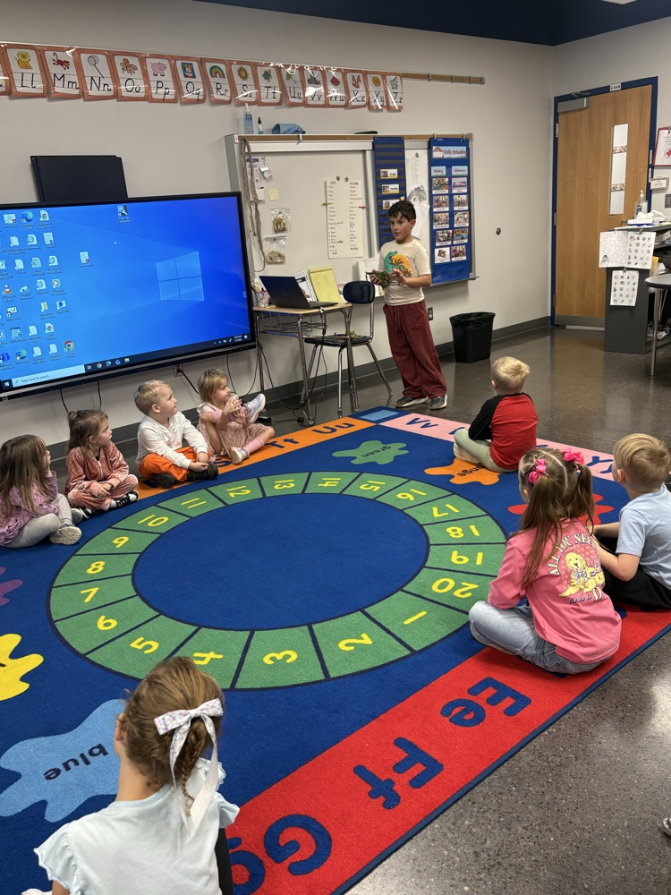 One of Mrs. Fulp's second graders got the opportunity to go to PreK today to talk to them about dinosaurs. We are so proud of him for having the confidence to go and share his dino knowledge with them today! 