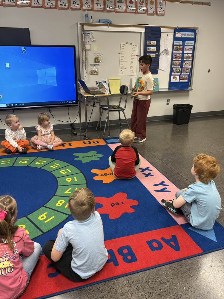 One of Mrs. Fulp's second graders got the opportunity to go to PreK today to talk to them about dinosaurs. We are so proud of him for having the confidence to go and share his dino knowledge with them today! 