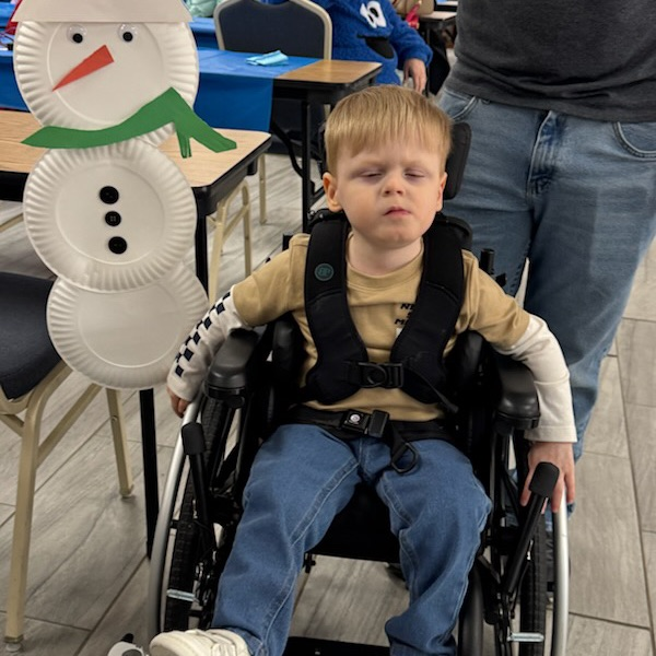 MCPS hearing and vision impaired student party with help from our GROW YOUR OWN students