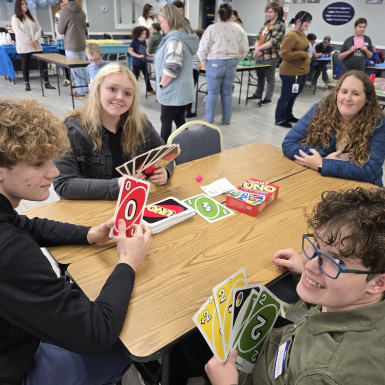MCPS hearing and vision impaired student party with help from our GROW YOUR OWN students.