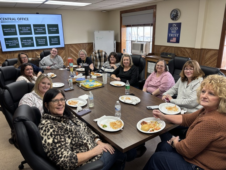 Mercer County Schools Finance Department having a lunch and learn