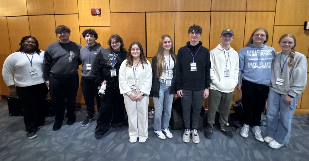 Students from all four high schools who represented Mercer County Schools at the WVU Honor Band