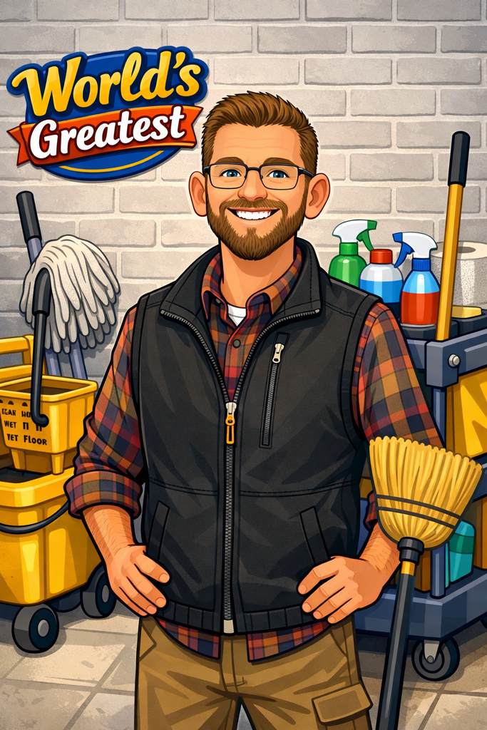 Head Custodian Bobby Ramsey Cartoon Image