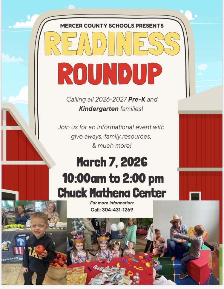 This is a poster for Readiness Roundup with a barn in the background and pictures of students at the bottom  