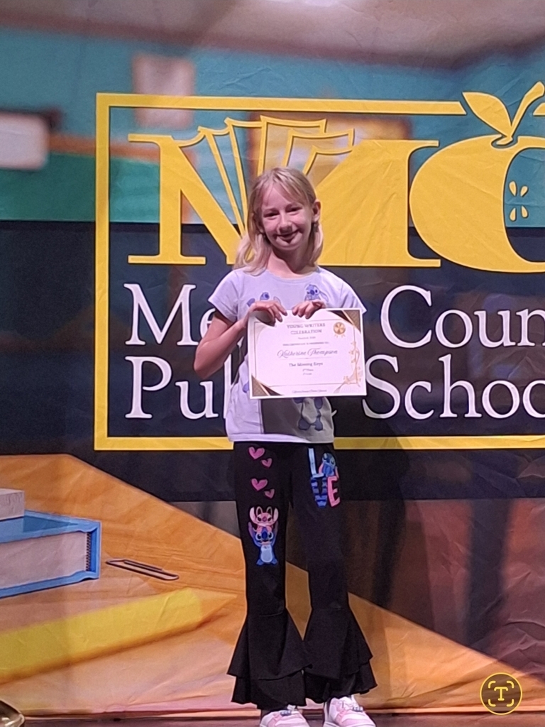 We are so proud of Katie!   She represented Mountain Valley very well at the Young Writers Celebration. She received 2nd place out of all the 4th graders in Mercer County.
