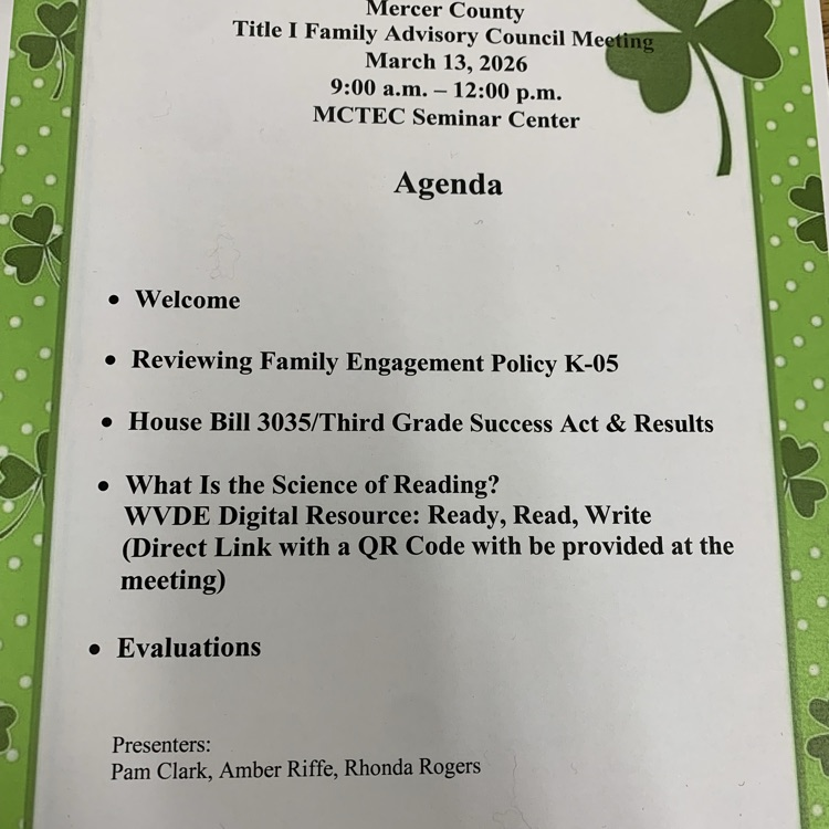 Title I Family Council meeting 3/13/26