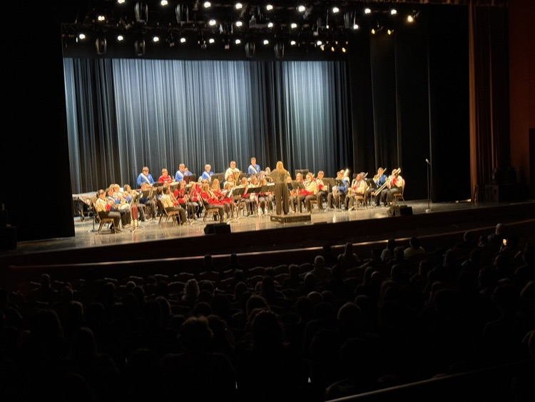 2026 All County Band Performance. pictures show the band, directors, and audience members