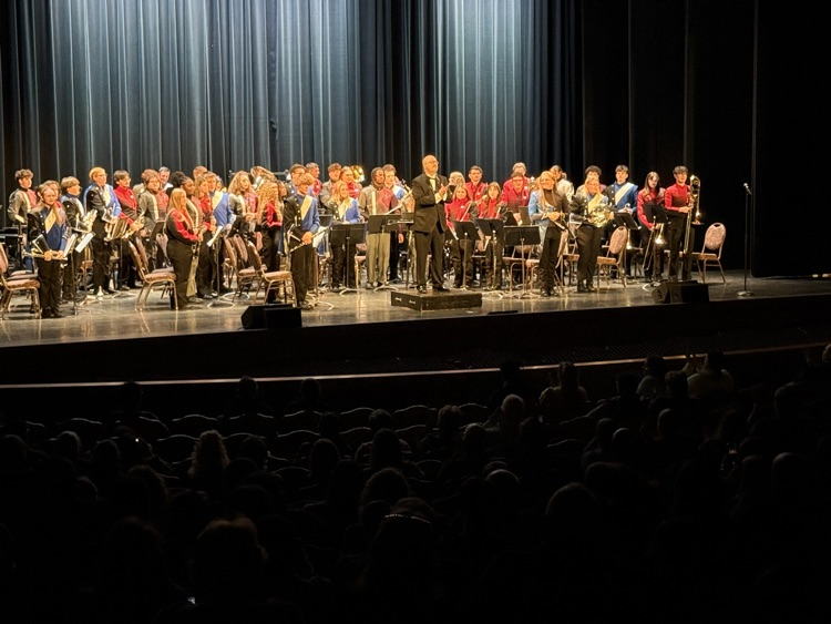 2026 All County Band Performance. pictures show the band, directors, and audience members