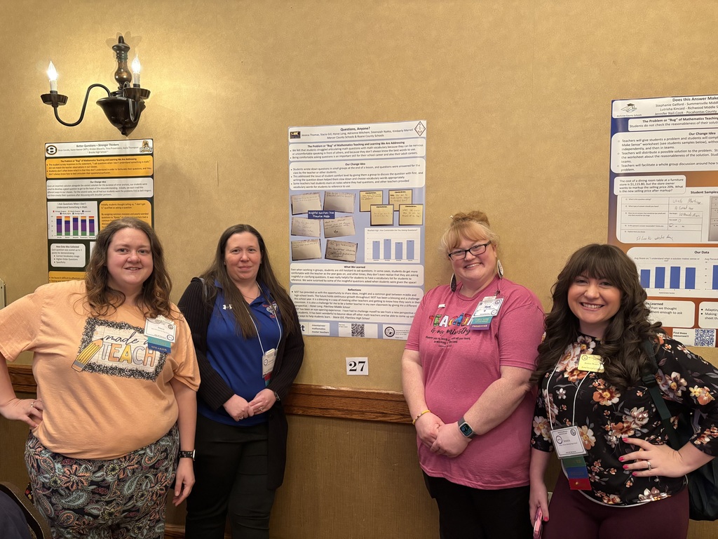 Mercer County Teachers attending a math conference