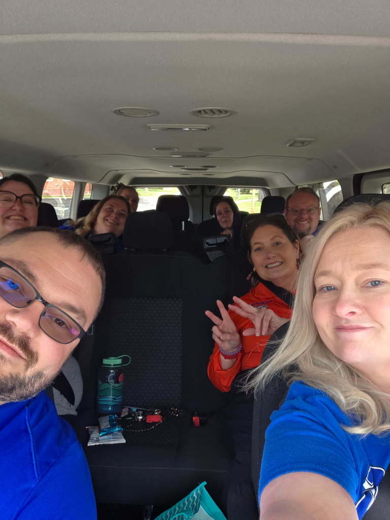 teachers in a van 