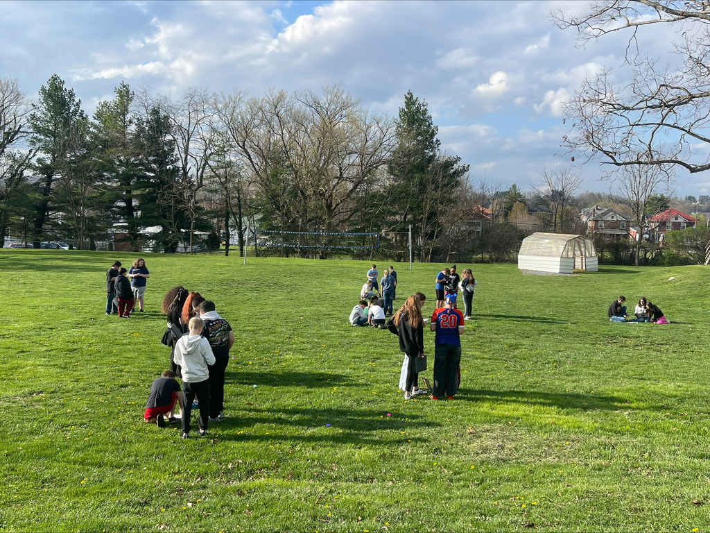 Students sitting in grass