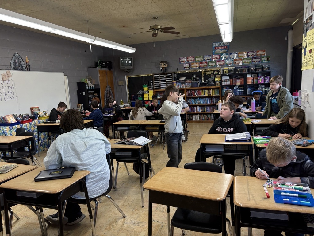 Students working at their desks