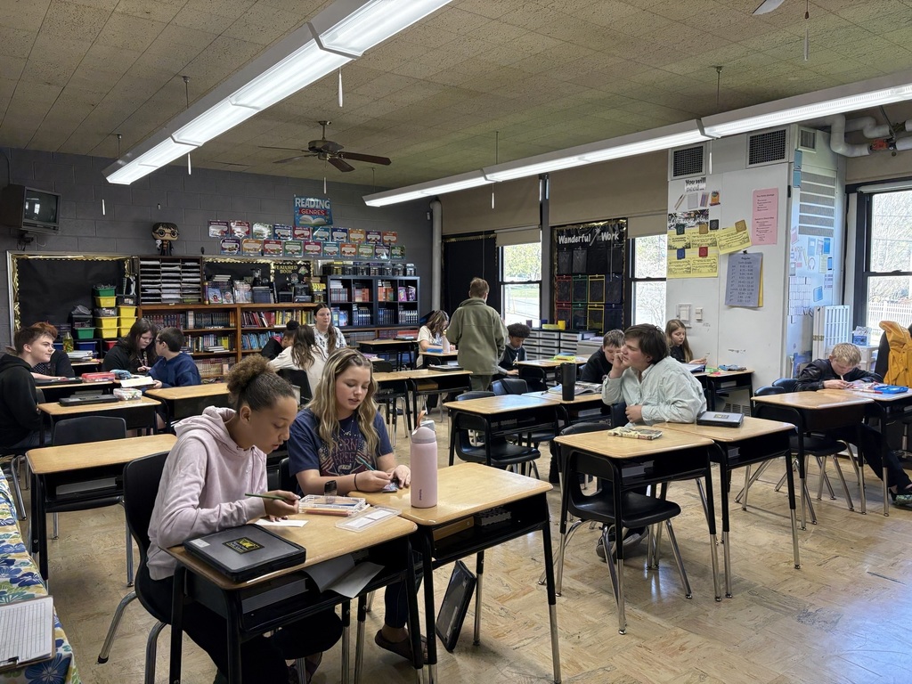 Students working at their desks