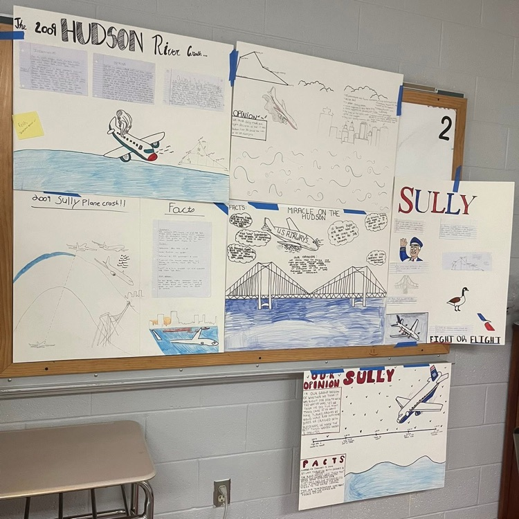 Trigonometry real world lesson at PVHS-student posters showing their work